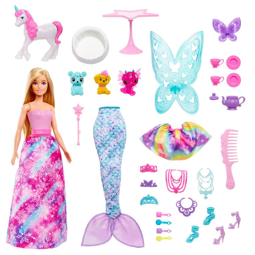 Barbie Dreamtopia Advent Calendar With Doll And 24 Surprises Like Pets, Clothes And Accessories For Sale