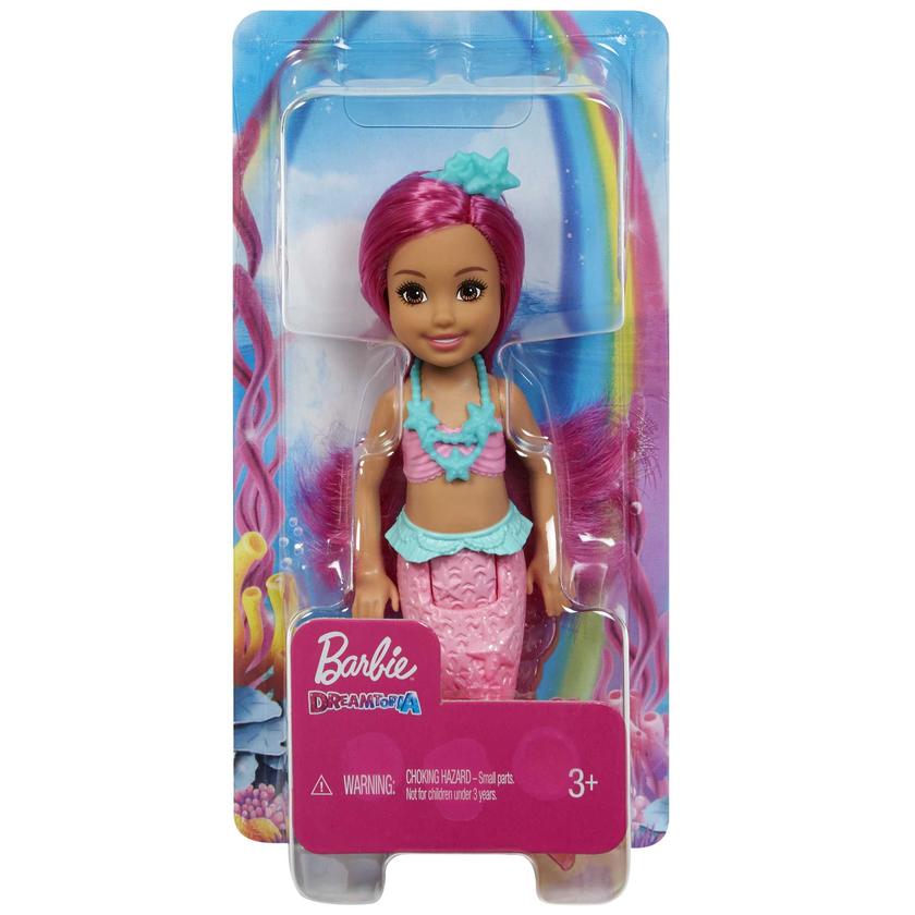 Barbie Dreamtopia Chelsea Mermaid Doll, 6.5-Inch With Pink Hair And Tail On Sale