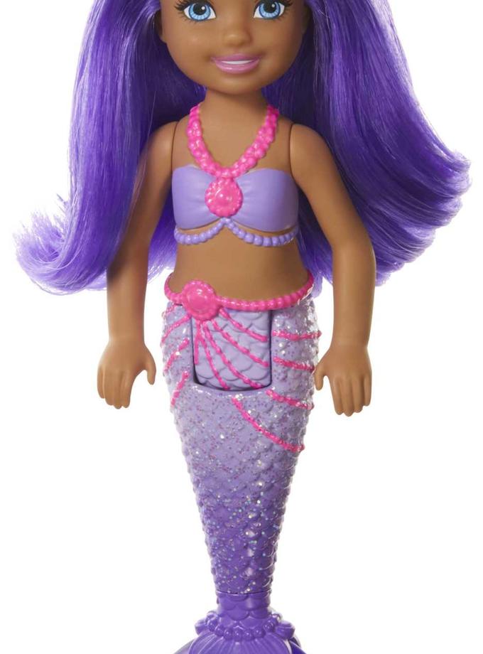 Barbie Dreamtopia Chelsea Mermaid Doll, 6.5-Inch With Purple Hair And Tail On Sale