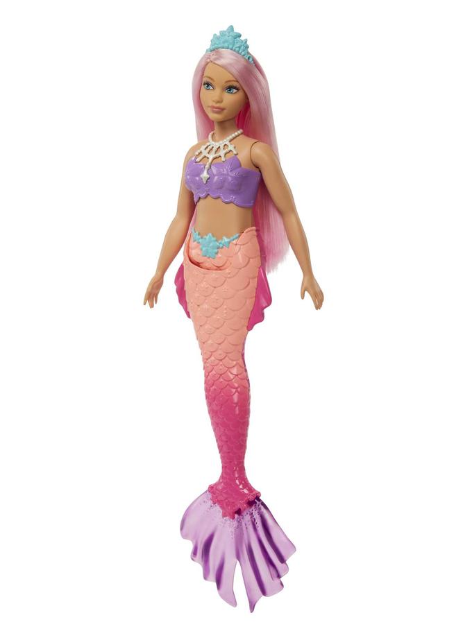 Barbie Dreamtopia Mermaid Doll With Curvy Body, Pink Hair And Pink Ombre Tail Same Day Delivery