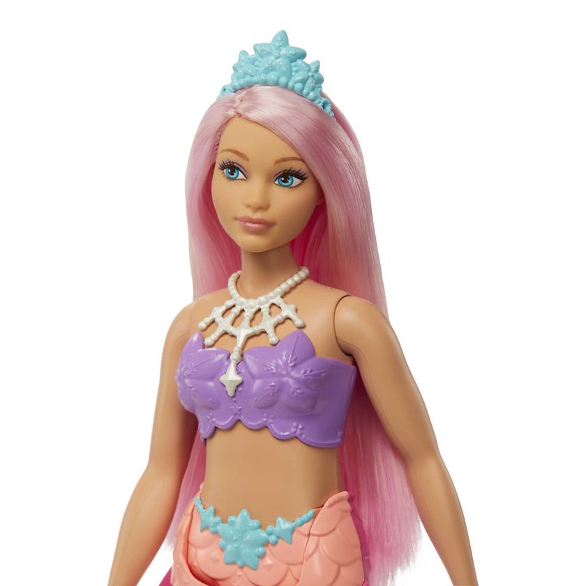 Barbie Dreamtopia Mermaid Doll With Curvy Body, Pink Hair And Pink Ombre Tail Same Day Delivery