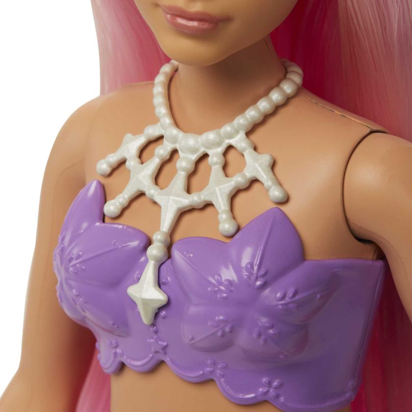 Barbie Dreamtopia Mermaid Doll With Curvy Body, Pink Hair And Pink Ombre Tail Same Day Delivery