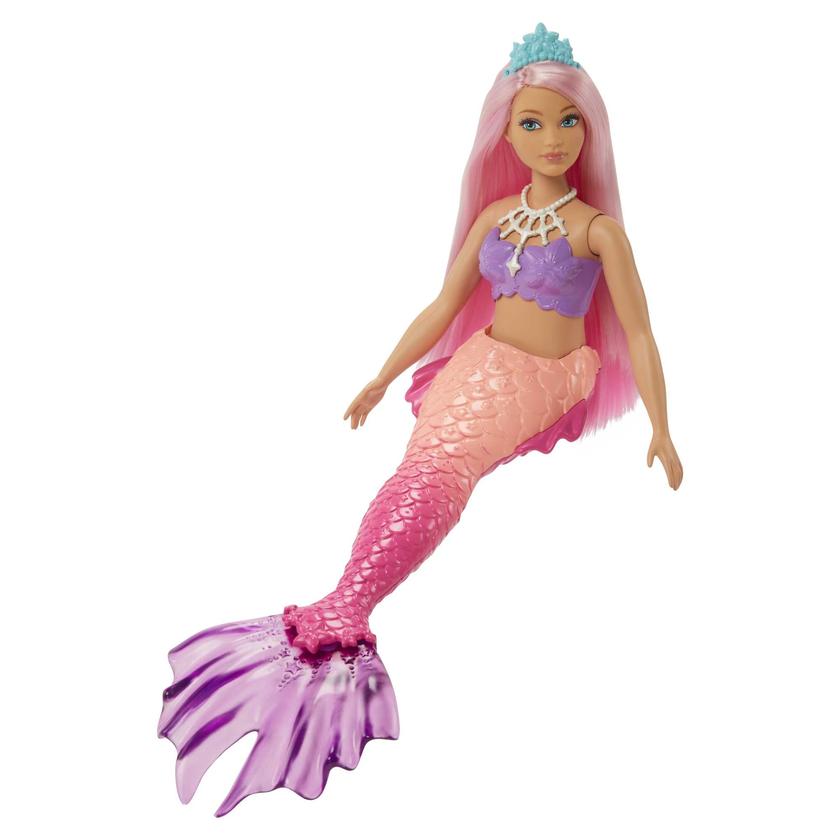 Barbie Dreamtopia Mermaid Doll With Curvy Body, Pink Hair And Pink Ombre Tail Same Day Delivery