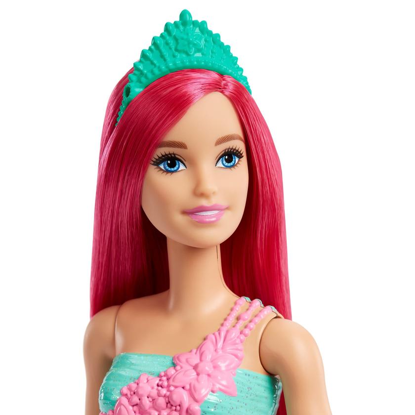 Barbie Dreamtopia Royal Doll With Dark-Pink Hair Wearing Removable Skirt, Shoes & Headband High Quality