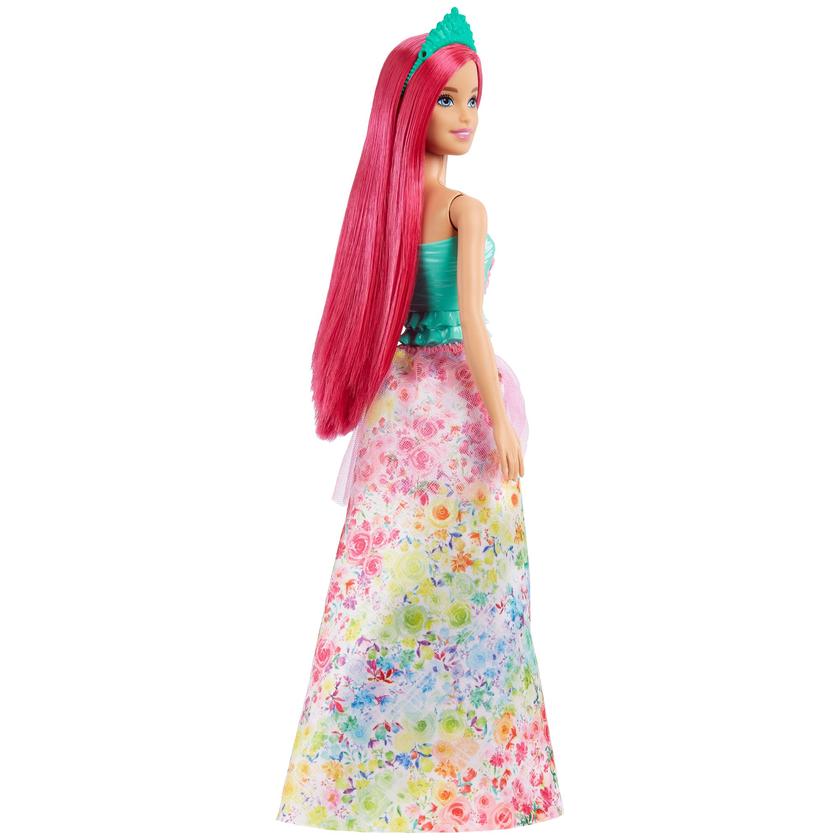 Barbie Dreamtopia Royal Doll With Dark-Pink Hair Wearing Removable Skirt, Shoes & Headband High Quality