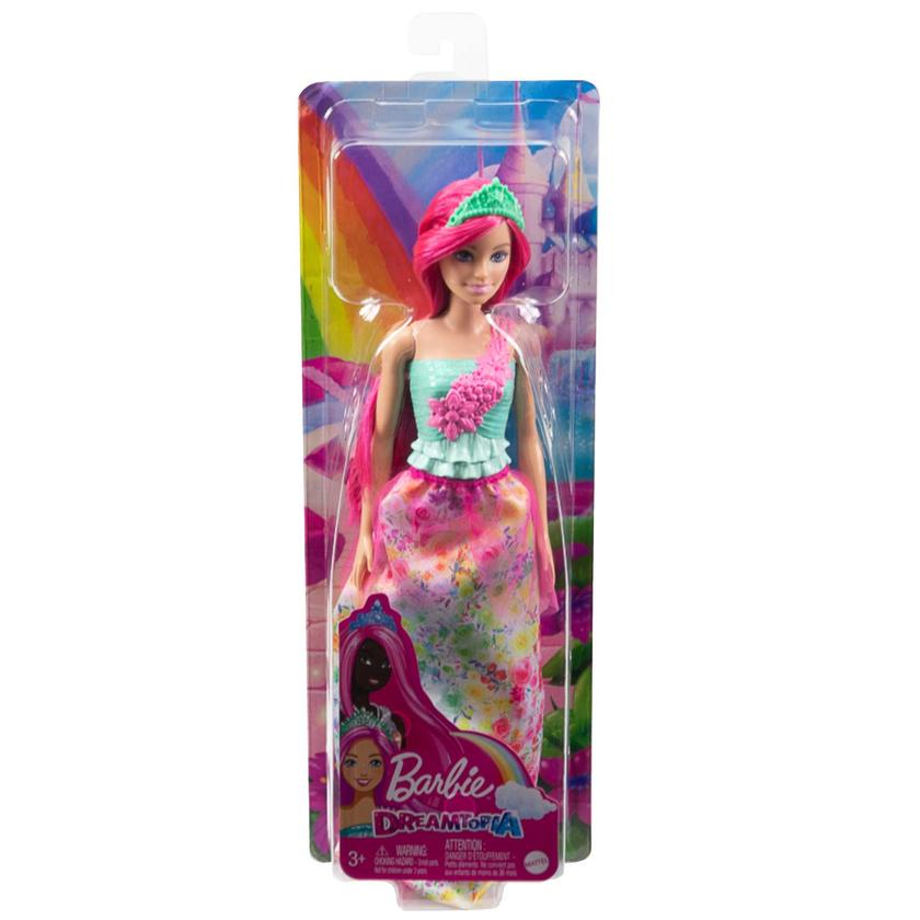 Barbie Dreamtopia Royal Doll With Dark-Pink Hair Wearing Removable Skirt, Shoes & Headband High Quality