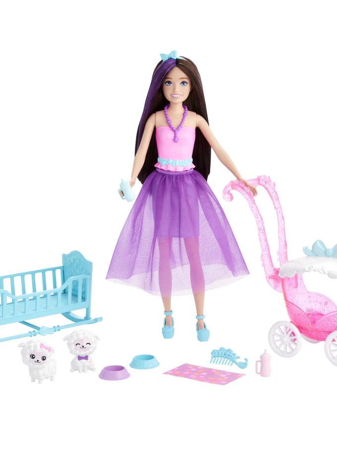 Barbie Dreamtopia Skipper Doll & Nurturing Playset With 2 Lambs, Stroller, Crib And Accessories Same Day Delivery