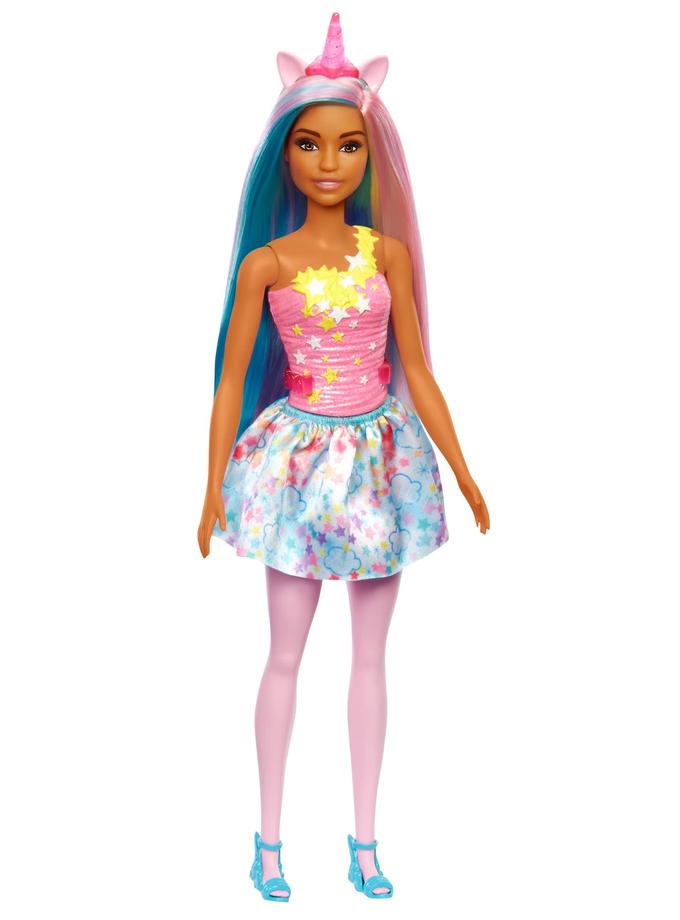 Barbie Dreamtopia Unicorn Doll With Blue & Pink Hair, Skirt, Removable Unicorn Tail & Headband For Sale