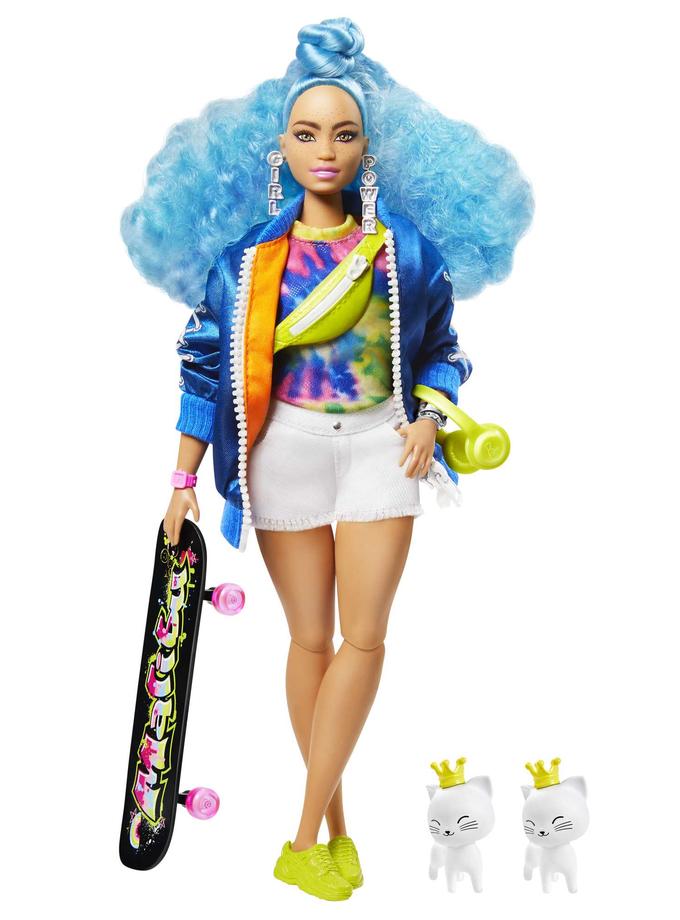 Barbie Extra Doll #4 With Skateboard & 2 Kittens For Kids 3 Years Old & Up Best Price