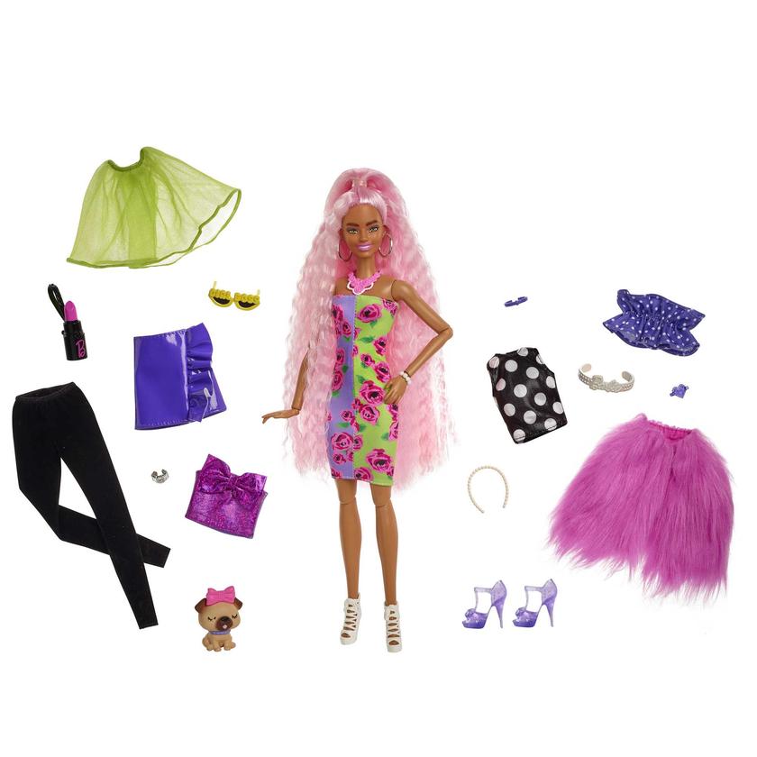 Barbie Extra Doll & Accessories Set With Mix & Match Pieces For 30+ Looks Same Day Delivery