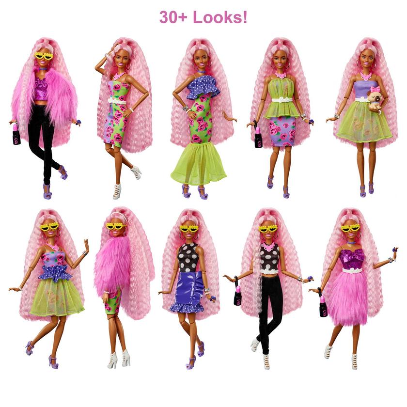 Barbie Extra Doll & Accessories Set With Mix & Match Pieces For 30+ Looks Same Day Delivery