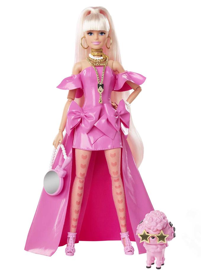 Barbie Extra Fancy Doll in Pink Gown With Pet, Toy For 3 Year Olds & Up On Sale