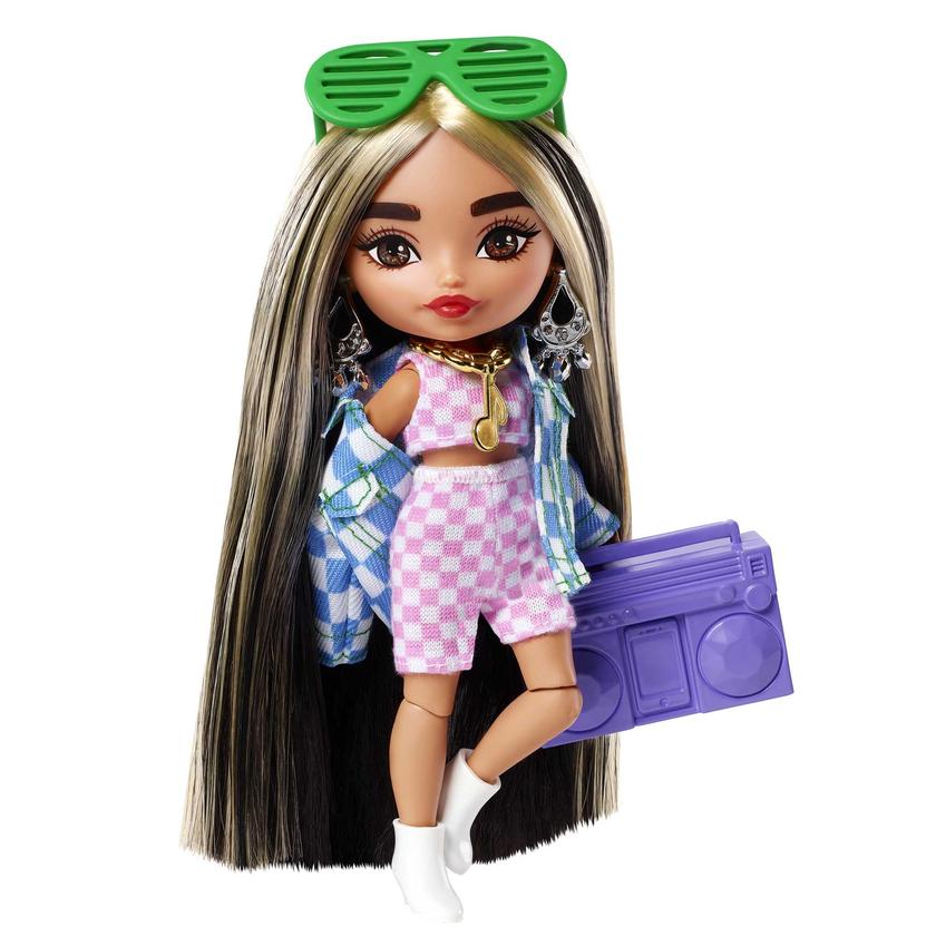 Barbie Extra Minis Boneca Jaqueta jeans xadrez Best Buy