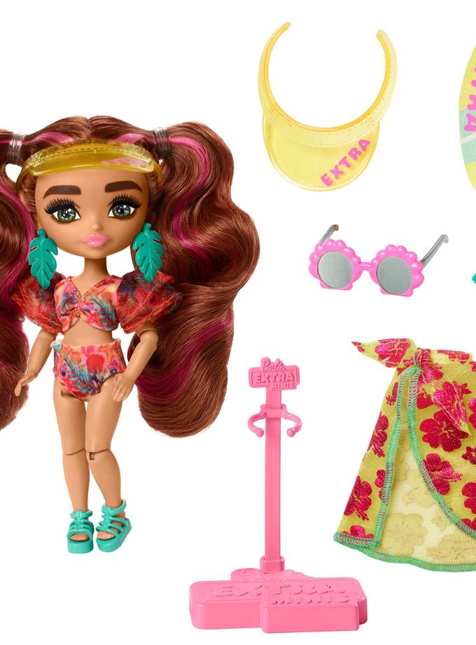 Barbie Extra Minis Travel Doll With Beach Fashion, Barbie Extra Fly High Quality