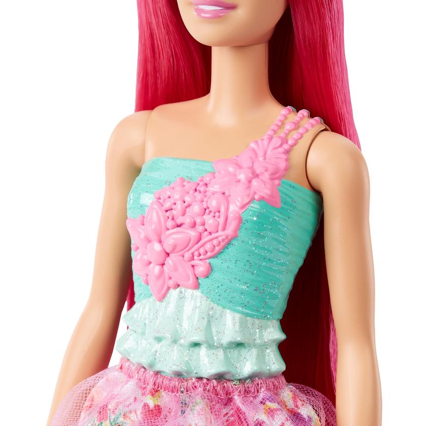 Barbie Fantasía Muñeca Doncella Cabello Rosa Best Seller