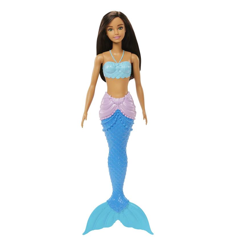 Barbie Fantasía Muñeca Sirena Aleta Azul con Lila Same Day Delivery