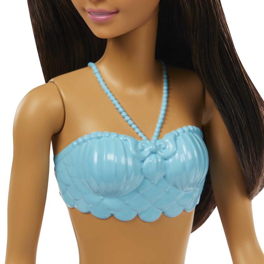 Barbie Fantasía Muñeca Sirena Aleta Azul con Lila Same Day Delivery