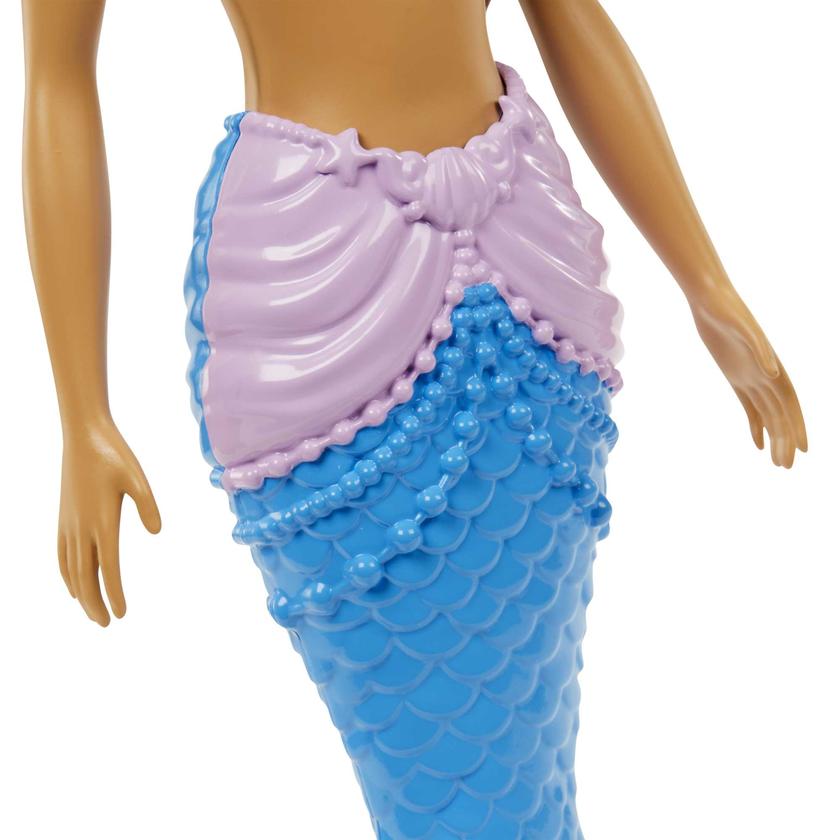 Barbie Fantasía Muñeca Sirena Aleta Azul con Lila Same Day Delivery