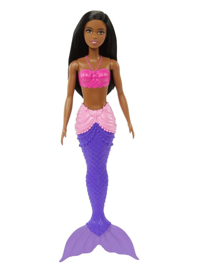 Barbie Fantasía Muñeca Sirena Aleta Morada con Rosa Same Day Delivery