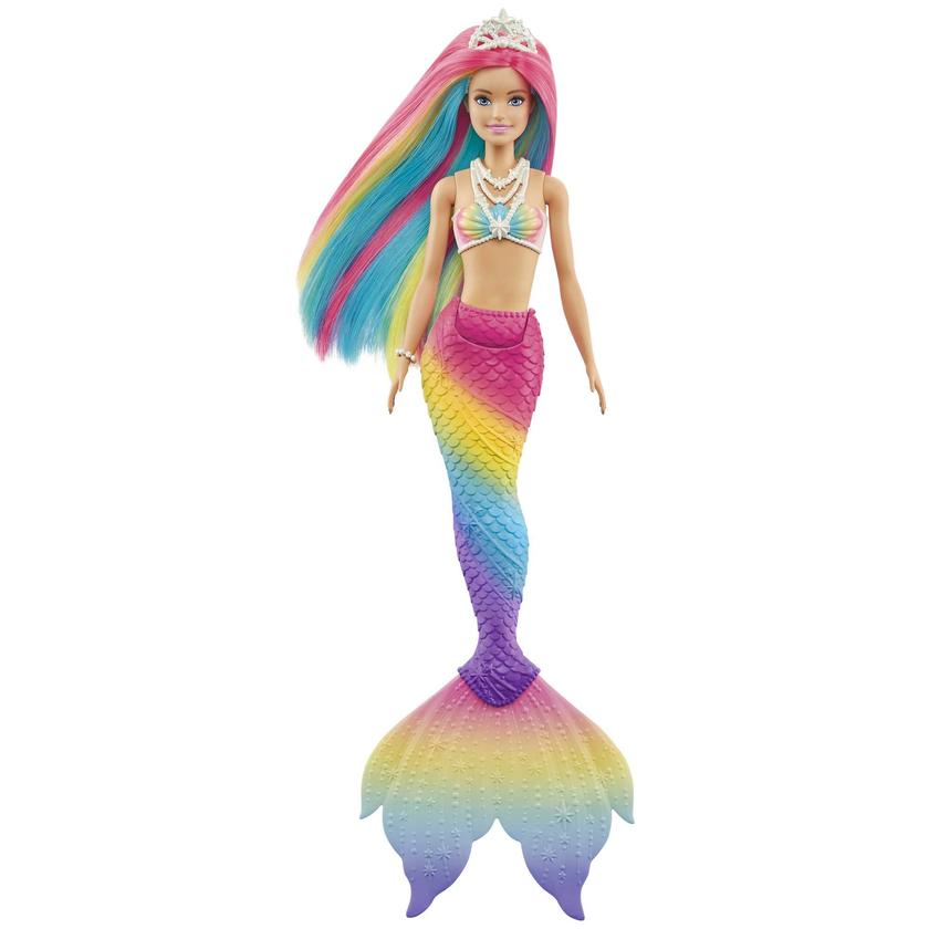 Barbie Fantasía Muñeca Sirena Arcoíris Mágico On Sale