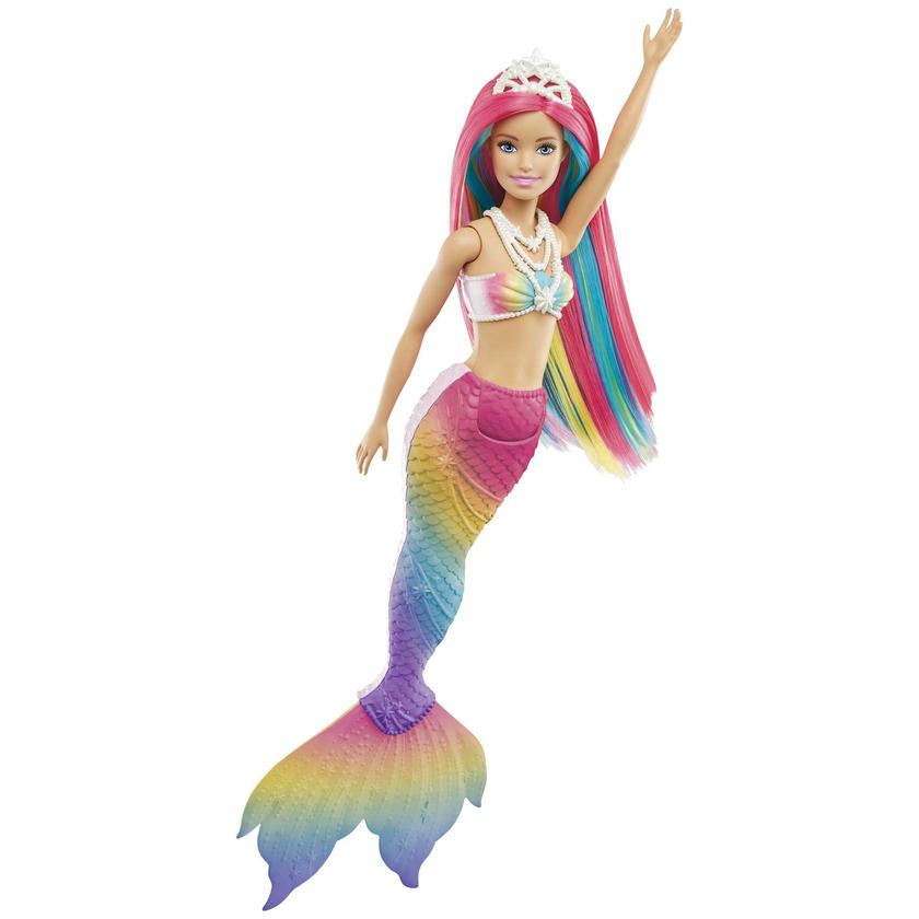 Barbie Fantasía Muñeca Sirena Arcoíris Mágico On Sale