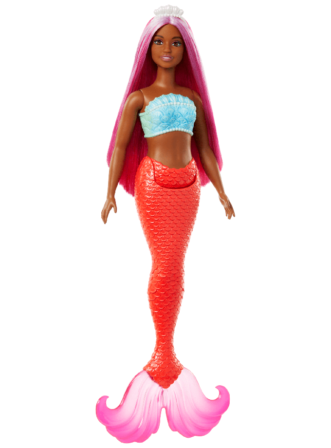 Barbie Fantasía Muñeca Sirena Cabello Rosa Same Day Delivery