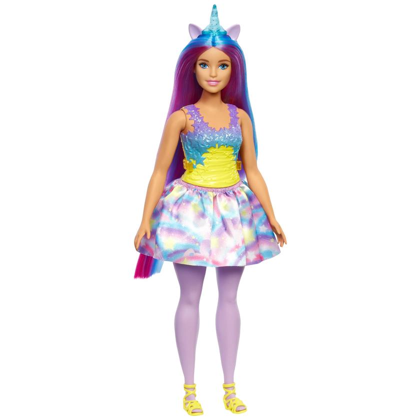 Barbie Fantasía Muñeca Unicornio Cuerno Azul Best Seller