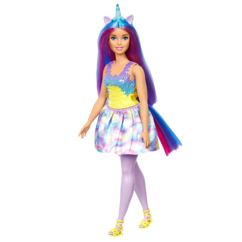 Barbie Fantasía Muñeca Unicornio Cuerno Azul Best Seller