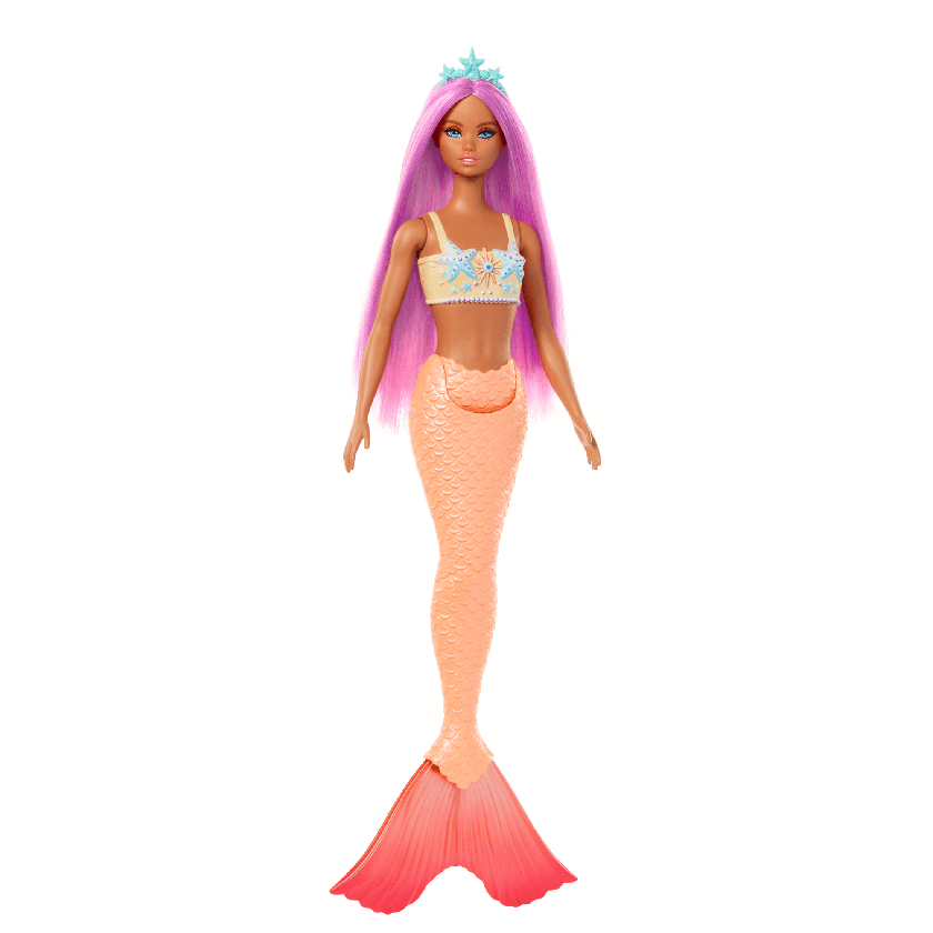 Barbie Fantasia Boneca Sereia com Cabelo Roxo Same Day Delivery