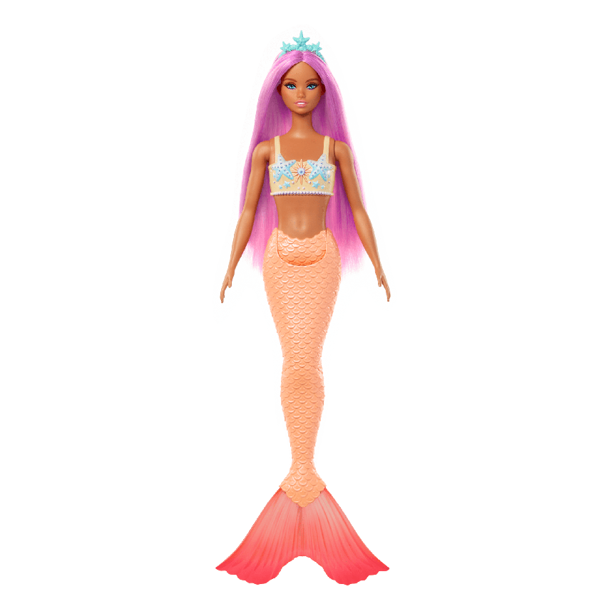 Barbie Fantasia Boneca Sereia com Cabelo Roxo Same Day Delivery