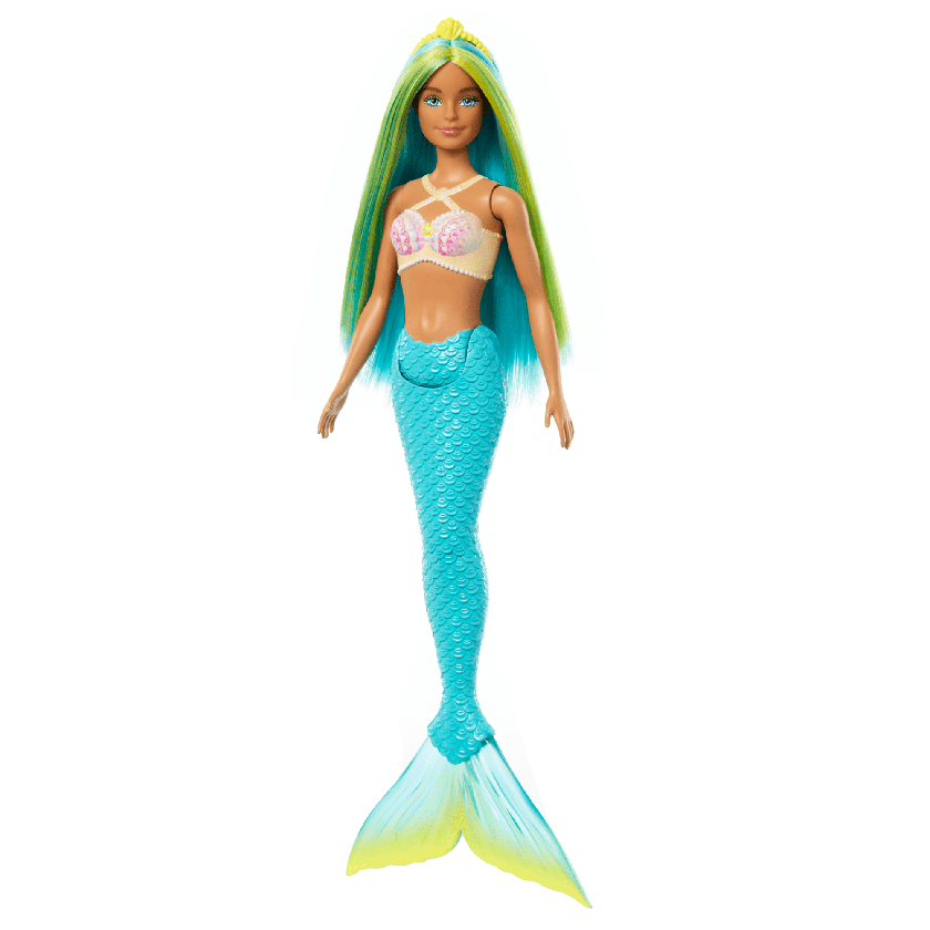 Barbie Fantasia Boneca Sereia com Cabelo Verde e Azul Free shipping