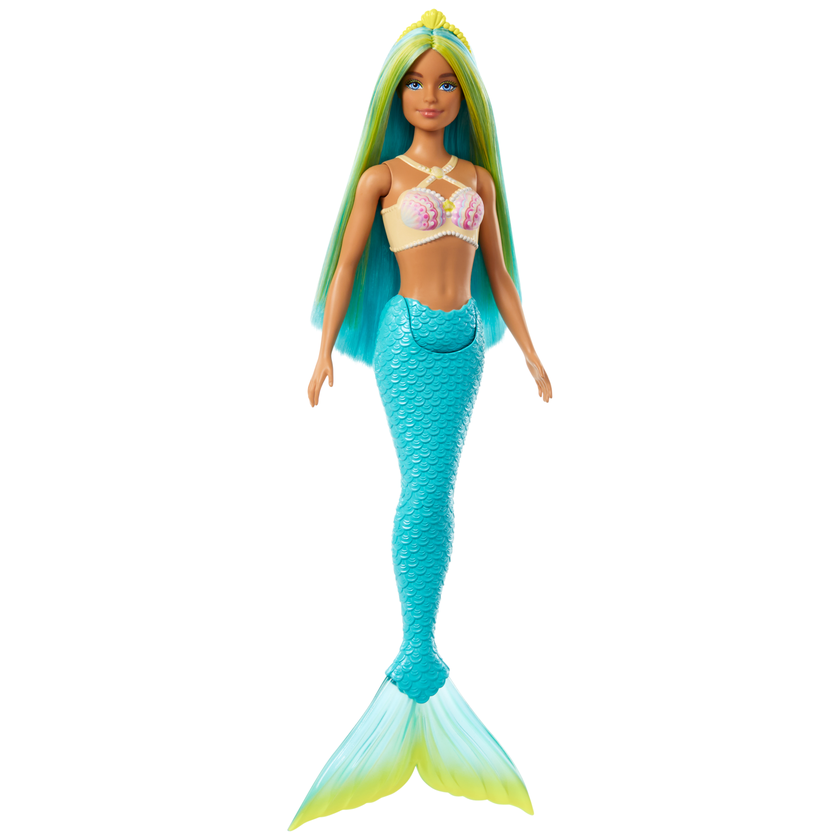 Barbie Fantasia Boneca Sereia com Cabelo Verde e Azul Free shipping