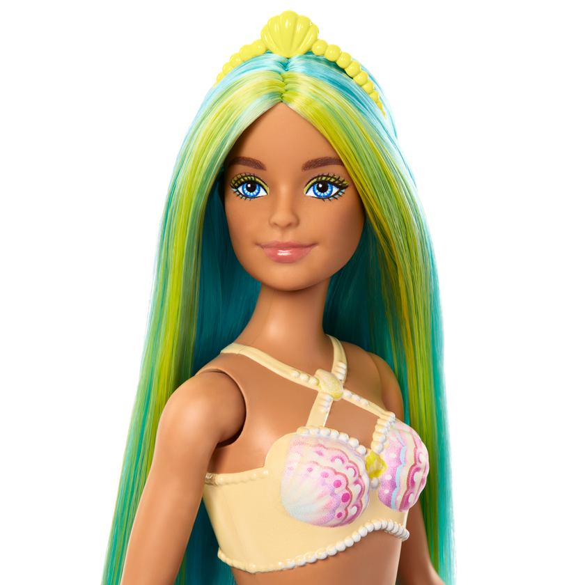 Barbie Fantasia Boneca Sereia com Cabelo Verde e Azul Free shipping