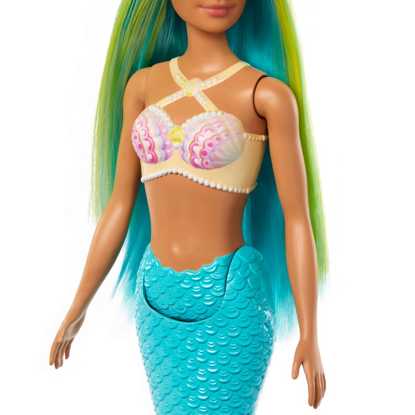 Barbie Fantasia Boneca Sereia com Cabelo Verde e Azul Free shipping