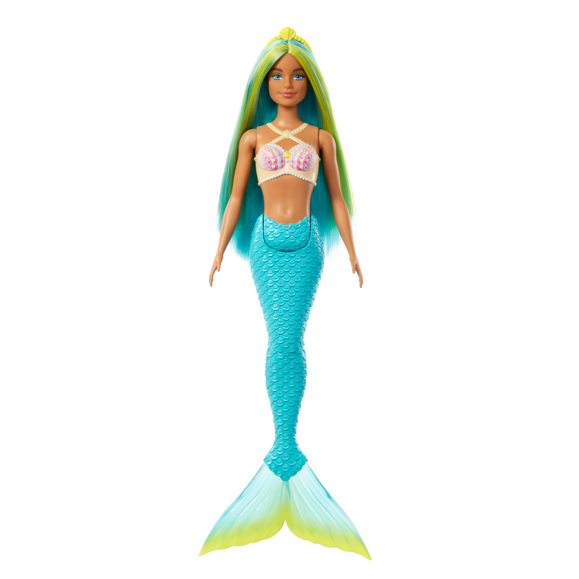 Barbie Fantasia Boneca Sereia com Cabelo Verde e Azul Free shipping