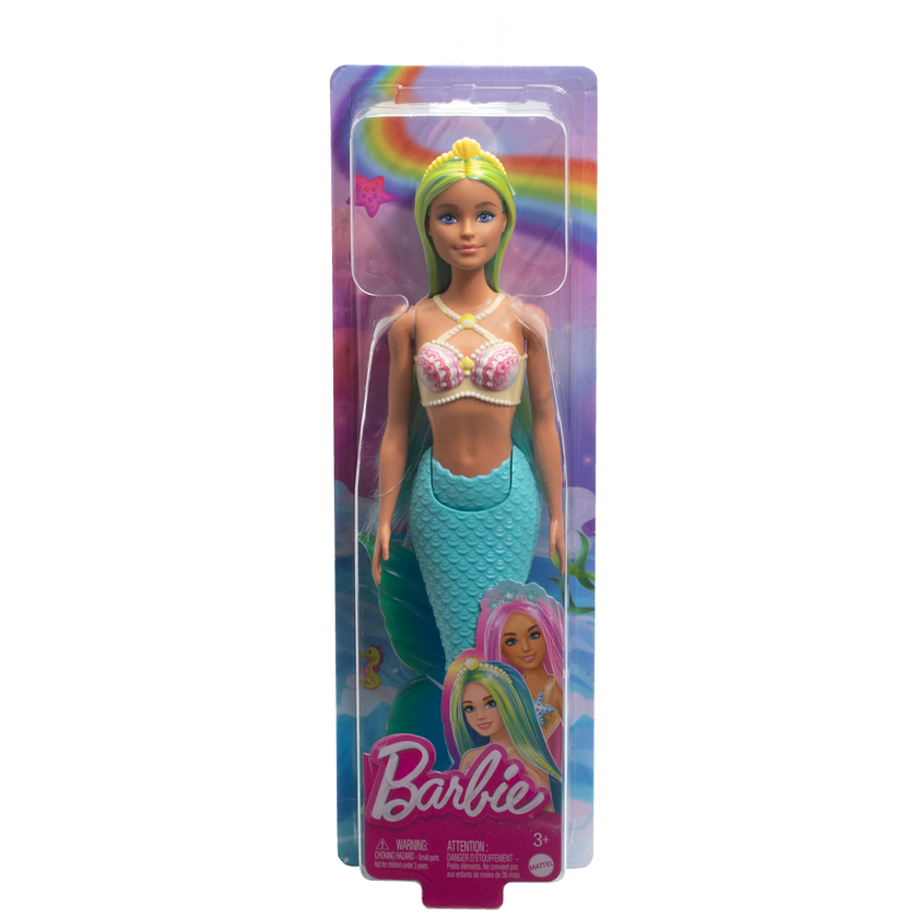 Barbie Fantasia Boneca Sereia com Cabelo Verde e Azul Free shipping