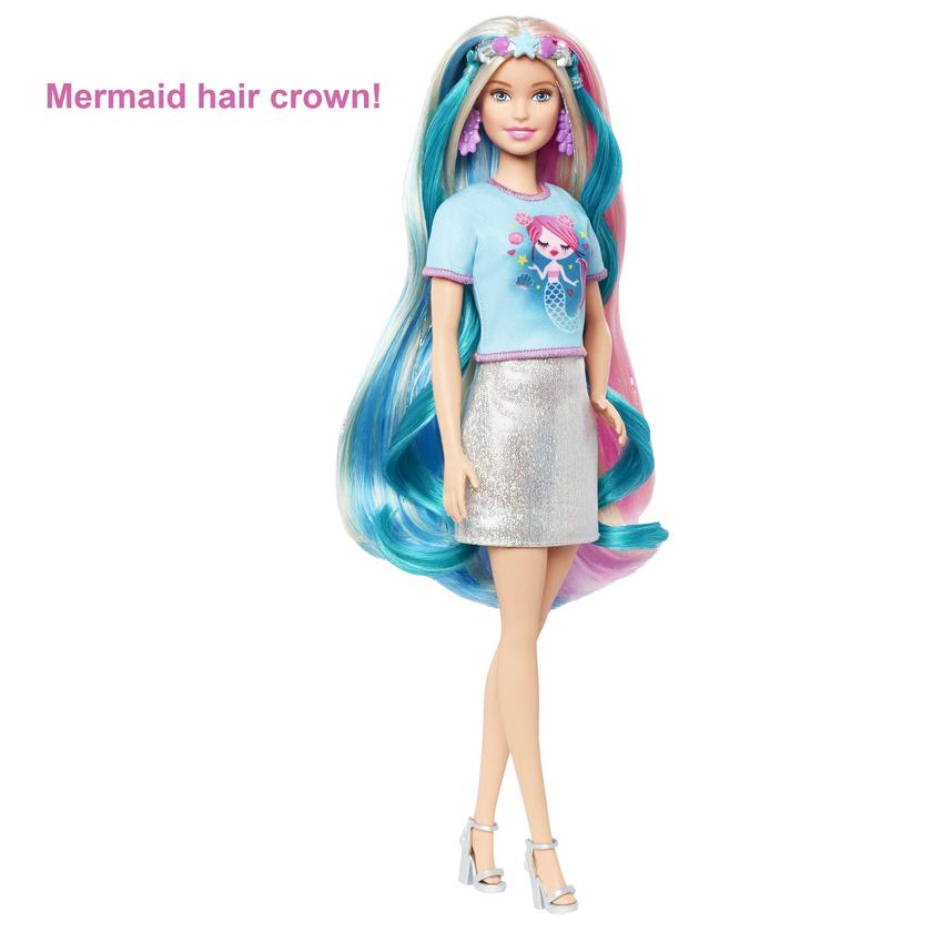 Barbie Fantasy Hair Fashion Doll With Colorful Blonde Hair, Accessories And Clothes Best Seller