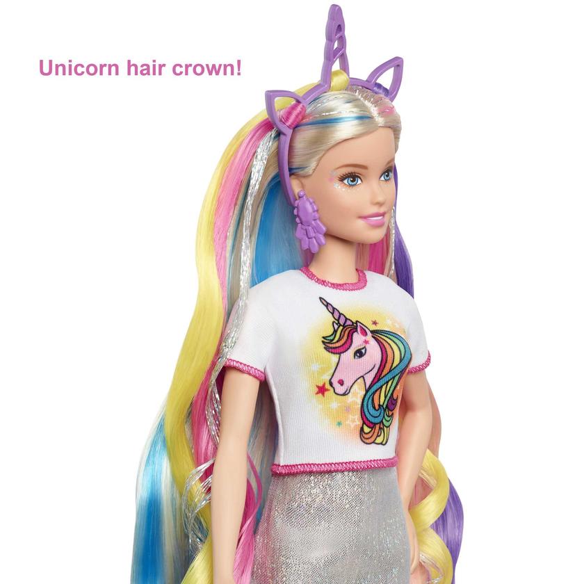 Barbie Fantasy Hair Fashion Doll With Colorful Blonde Hair, Accessories And Clothes Best Seller