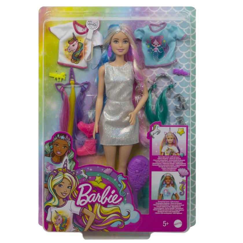 Barbie Fantasy Hair Fashion Doll With Colorful Blonde Hair, Accessories And Clothes Best Seller