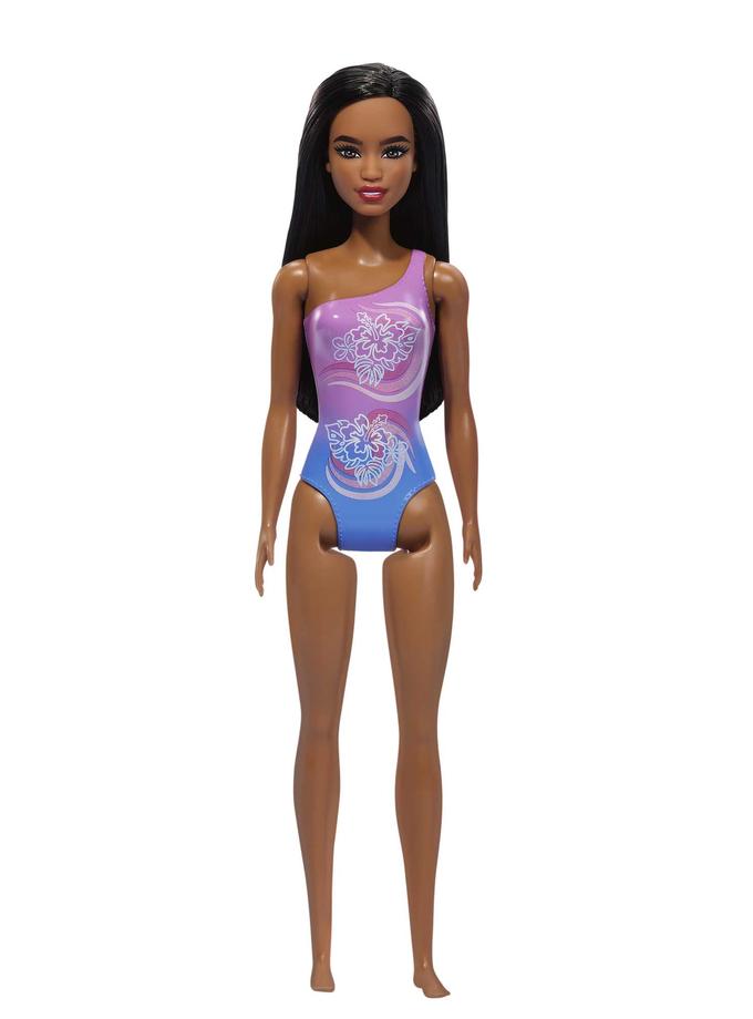 Barbie Fashion & Beauty Muñeca Playa con Traje de Baño Morado Best Seller