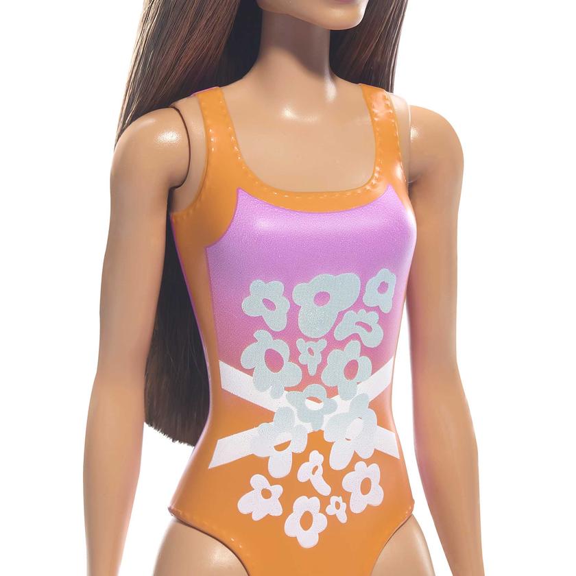 Barbie Fashion & Beauty Muñeca Playa con Traje de Baño Naranja Best Price