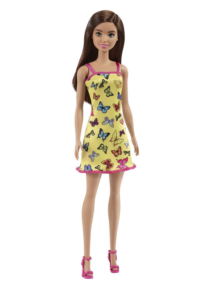 Barbie Fashion & Beauty Muñeca Vestido Amarillo con Mariposas High Quality