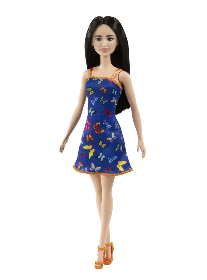 Barbie Fashion & Beauty Muñeca Vestido Azul con Mariposas Same Day Delivery