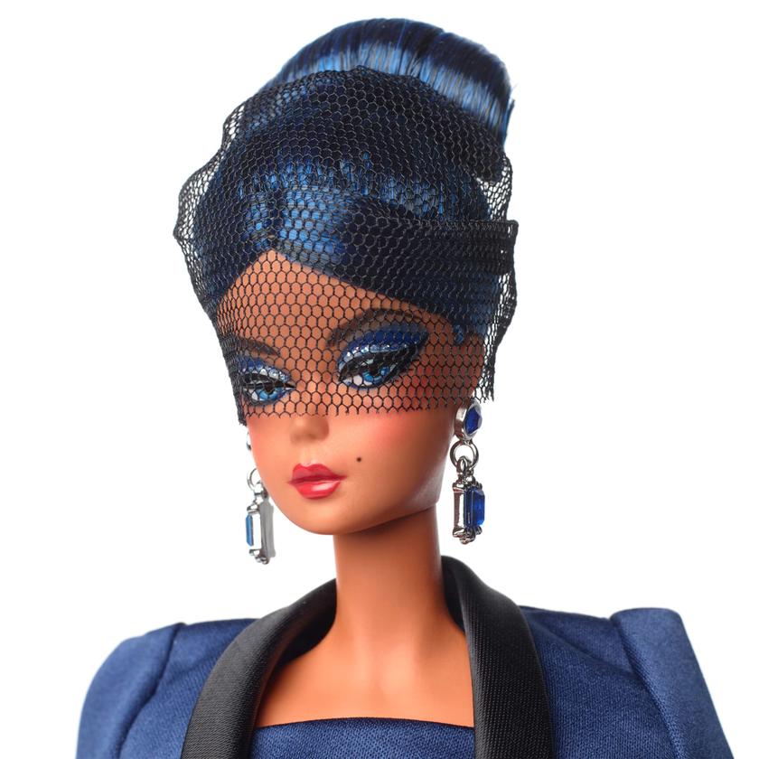 Barbie Fashion Model Collection Sapphire Anniversary Collectible Doll in A Blue Tuxedo Jacket And Dress Best Price