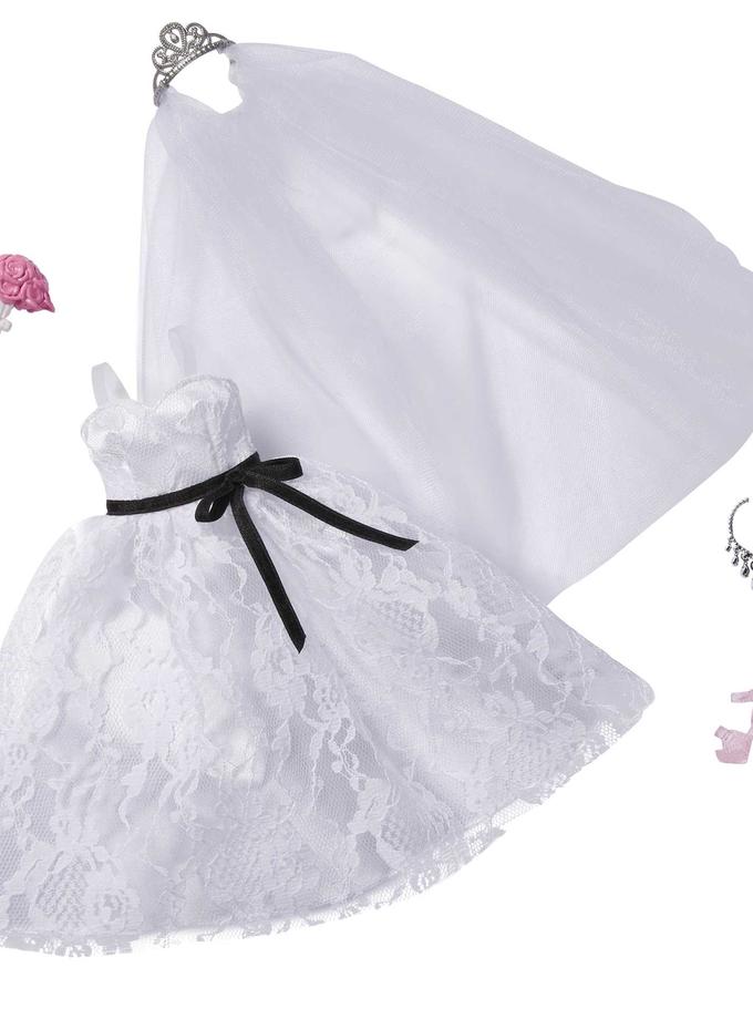 Barbie Fashion Pack: Bridal Outfit For Barbie Doll With Wedding Dress & 5 Accessories Best Price