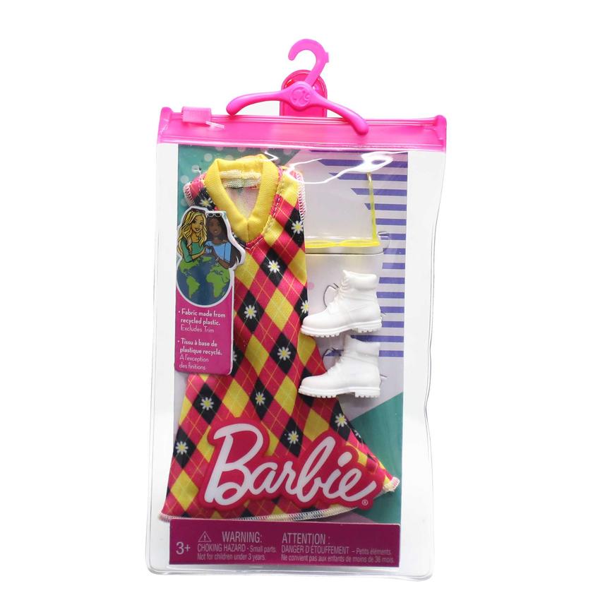 Barbie Fashion Pack Of Doll CloThes, Complete Look Set With Argyle Dress And Accessories Best Price