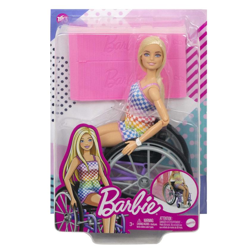 Barbie Fashionista Boneca Cadeira de Rodas Rosa High Quality