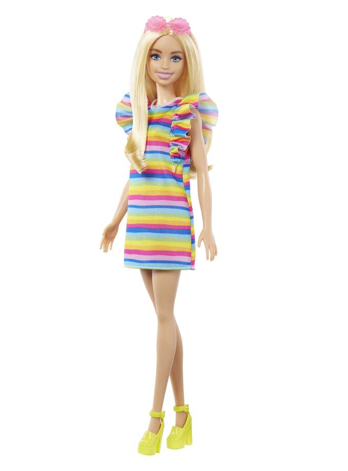 Barbie Fashionista Boneca Vestido Listrado Colorido On Sale