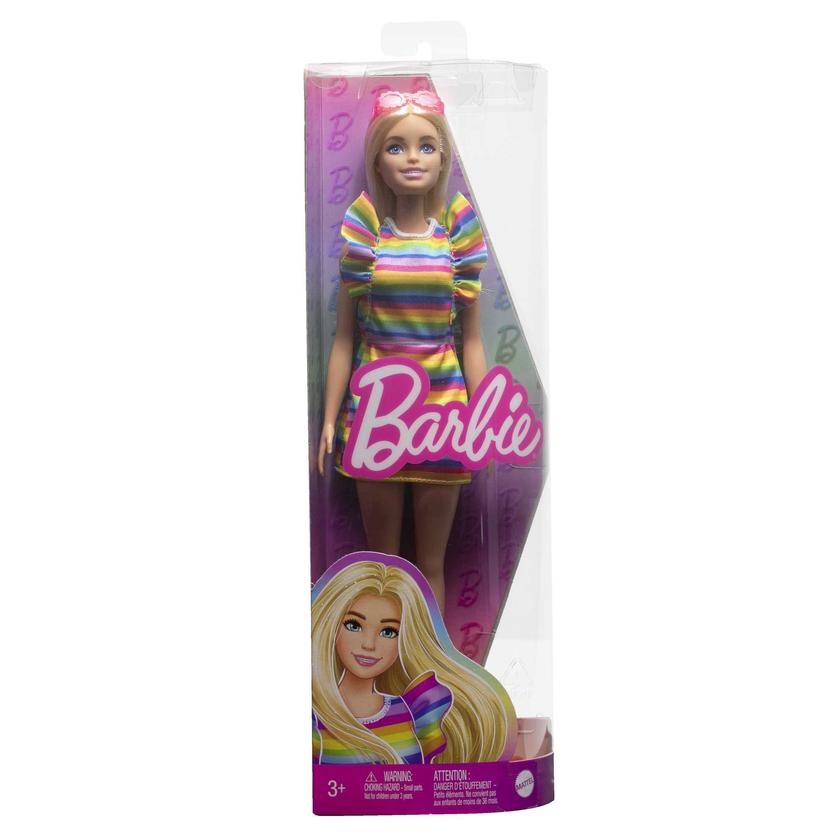 Barbie Fashionista Boneca Vestido Listrado Colorido On Sale