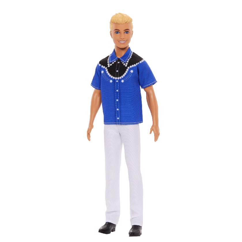 Barbie Fashionista Boneco Ken Camisa Azul e Preta Best Seller